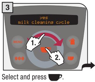 SAECO PRIMEA RING - Milk wash cycle - 3