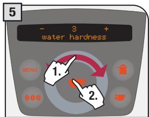 SAECO PRIMEA RING - "WATER HARDNESS" MENU - INTENZA AROMA SYSTEM - 5