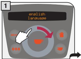 SAECO PRIMEA RING - SETTING THE LANGUAGE - 1