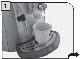 SAECO TALEA TOUCH PLUS - INSERT ONLY ONE SCOOP OF GROUND COFFEE AT A TIME. TWO CUPS OF COFFEE CANNOT BE DISPENSED AT THE SAME TIME. - 1