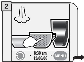SAECO TALEA TOUCH PLUS - INSERT ONLY ONE SCOOP OF GROUND COFFEE AT A TIME. TWO CUPS OF COFFEE CANNOT BE DISPENSED AT THE SAME TIME. - 2