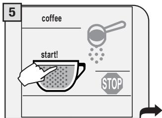 SAECO TALEA TOUCH PLUS - INSERT ONLY ONE SCOOP OF GROUND COFFEE AT A TIME. TWO CUPS OF COFFEE CANNOT BE DISPENSED AT THE SAME TIME. - 5