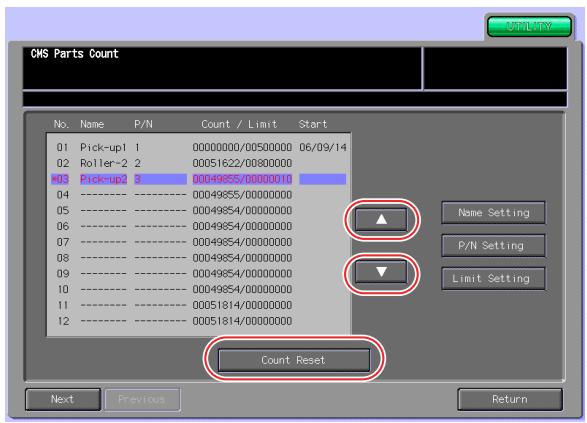 KONICA MINOLTA BIZHUB PRO 1050E - Appuyez sur [Count Reset]. - 1