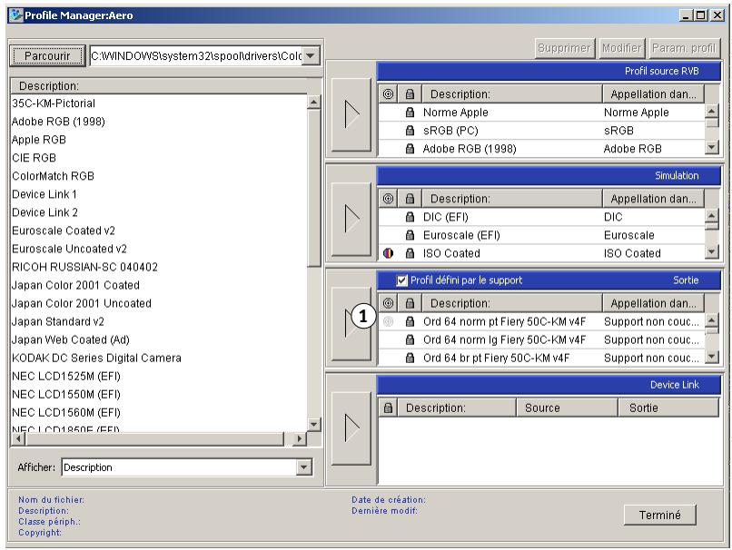 KONICA MINOLTA BIZHUB PRO C500 - Pour utiliser profile manager - 2