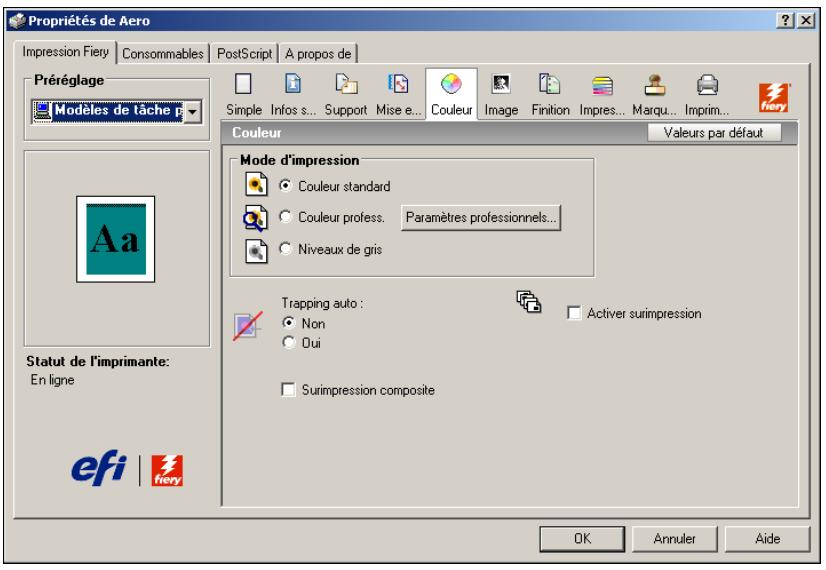 KONICA MINOLTA BIZHUB PRO C500 - Pour définir des options d'impression sous windows - 1