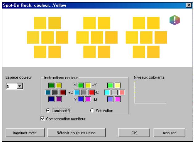 KONICA MINOLTA BIZHUB PRO C500 - Pour atteindre une couleur CIBLE avec la fonction de recherche de couleur de spot-on - 1