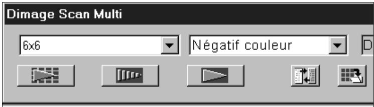 KONICA MINOLTA DIMAGE SCAN MULTI - Sélectionnez le type et le format de film, puis insérez le passé-vues. - 1