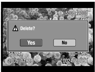 KONICA MINOLTA DYNAX 5D - DELETE CONFIRMATION - 1