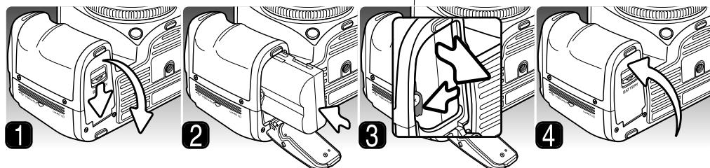 KONICA MINOLTA DYNAX 5D - INSTALLING AND CHANGING THE BATTERY - 1