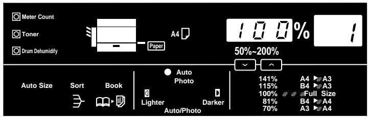 KONICA MINOLTA EP1085 - Checking the Copy Paper Size and Selecting the Paper Source - 1