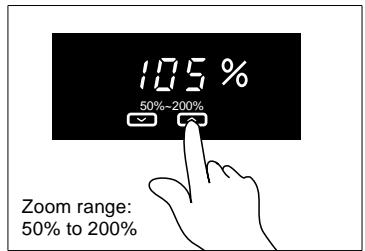 KONICA MINOLTA EP1085 - Setting a Zoom Ratio - 3