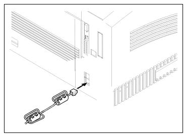 KONICA MINOLTA MF2838 - Connecting the telephone line cable - 1