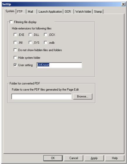 KONICA MINOLTA PAGESCOPE CABINET PRO - "System" Tab - 1
