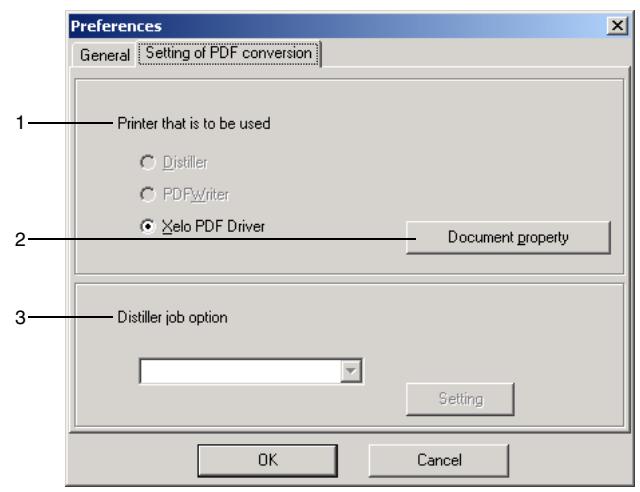 KONICA MINOLTA PAGESCOPE CABINET PRO - "Setting of PDF conversion" tab - 1