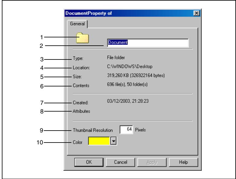 KONICA MINOLTA PAGESCOPE CABINET PRO - Displaying the "Property" Dialog Box for Folders and Document Files - 1
