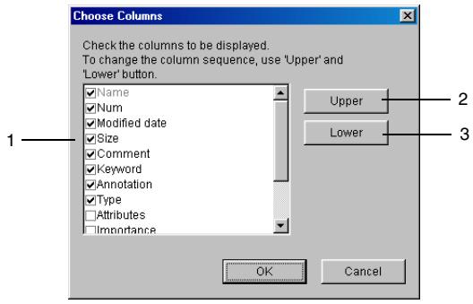 KONICA MINOLTA PAGESCOPE CABINET PRO - Changing the Displayed Columns - 1