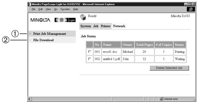 KONICA MINOLTA PI1802E - Job Tab - 1