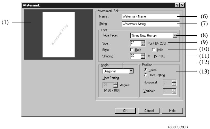 KONICA MINOLTA PI8500PRO - Watermark detailed dialog box - 1