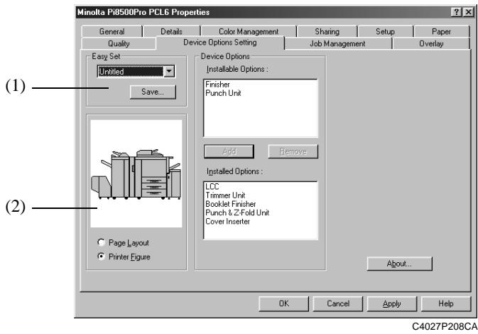 KONICA MINOLTA PI8500PRO - Functions common to various Properties tabs - 1