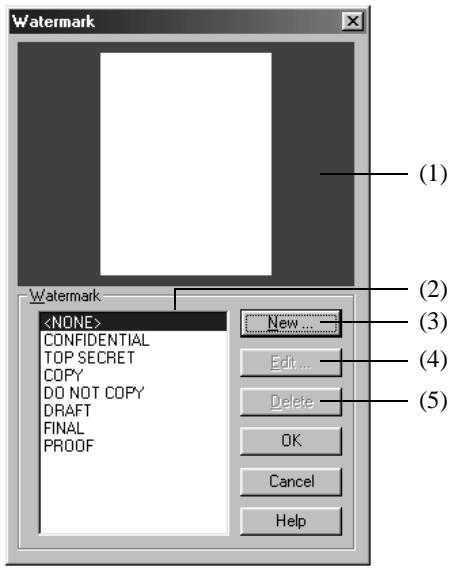 KONICA MINOLTA PI8500PRO - Functions of the Watermark dialog box - 1