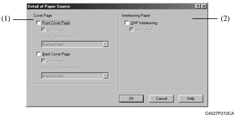 KONICA MINOLTA PI8500PRO - Functions of the Detail of Paper Source dialog box - 1