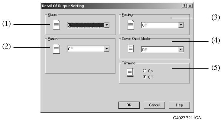 KONICA MINOLTA PI8500PRO - Functions of the Detail Of Output Setting dialog box - 1