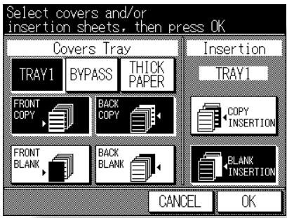 KONICA MINOLTA 7045 - Example: Touch to insert a copied front cover. - 1