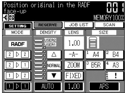 KONICA MINOLTA 7045 - Close the RADF securely, then press - 2