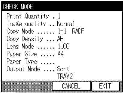 KONICA MINOLTA 7045 - Review the settings on the Job Store Check Screen. - 1