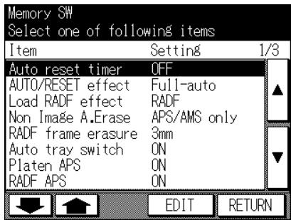 KONICA MINOLTA 7045 - Setting (default is underlined) - 1