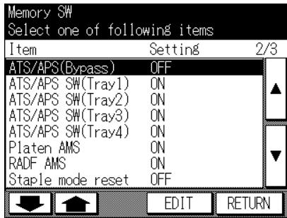 KONICA MINOLTA 7045 - Setting (default is underlined) - 2