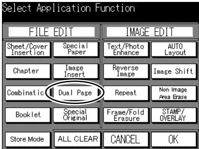 KONICA MINOLTA 7045 - Touch Dual Page on the Application Selection Screen. - 1