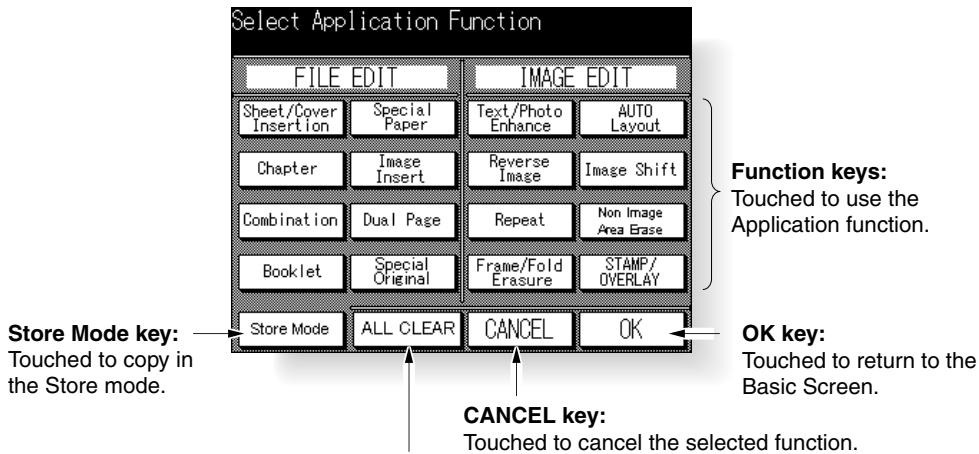 KONICA MINOLTA 7045 - Using Application Function (Application Selection Screen) - 1