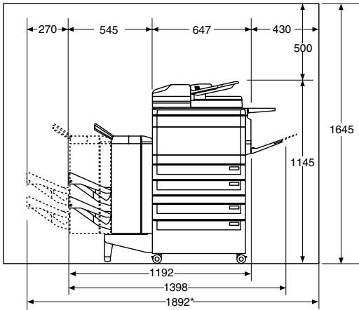 KONICA MINOLTA 7045 - CAUTION: INSTALLATION SPACE - 5
