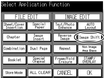 KONICA MINOLTA 7045 - Touch Image Shift on the Application Selection Screen. - 2