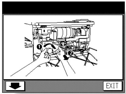 KONICA MINOLTA 7045 - Follow the procedure on the screen to remove misfed paper. - 1