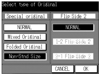 KONICA MINOLTA 7045 - Touch Non-Stnd Size on the Special Original Screen. - 1