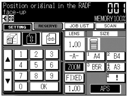 KONICA MINOLTA 7045 - Touch on the popup menu to highlight it, then set the vertical zoom ratio. - 1
