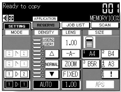 KONICA MINOLTA 7045 - Select the desired magnification and paper size on the Basic Screen. - 1