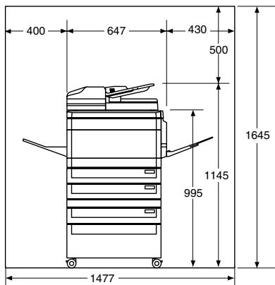 KONICA MINOLTA 7045 - CAUTION: INSTALLATION SPACE - 3