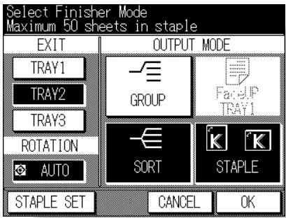 KONICA MINOLTA 7045 - Select the desired staple position, then touch OK - 2