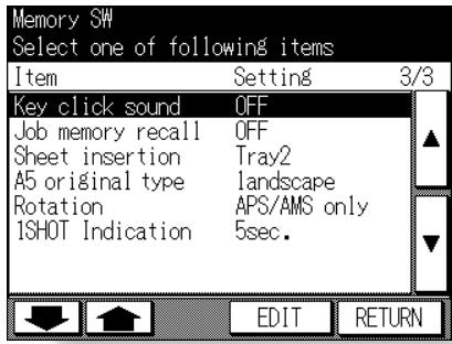 KONICA MINOLTA 7045 - Setting (default is underlined) - 3