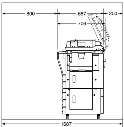 KONICA MINOLTA 7045 - CAUTION: INSTALLATION SPACE - 2