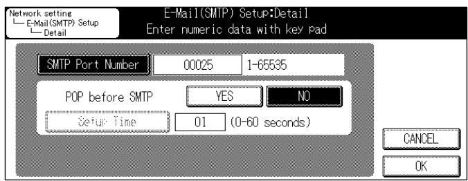 KONICA MINOLTA 7145 NETWORK SCANNER - Touch the [DETAIL] key on [E-Mail (SMTP) Setup] screen. - 2