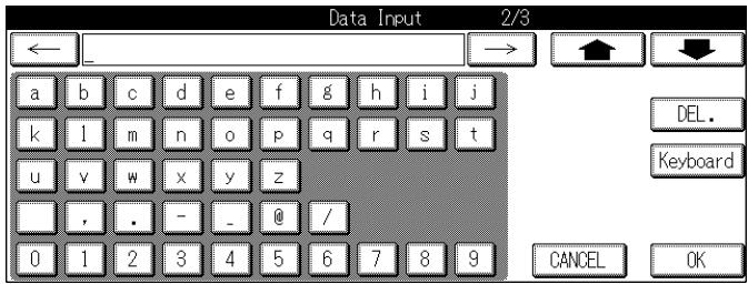 KONICA MINOLTA 7145 NETWORK SCANNER - ■ Lowercase letter input screen - 1