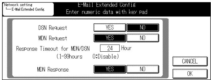 KONICA MINOLTA 7145 NETWORK SCANNER - Access to [E-Mail Extended Config] screen from [Network Setting] screen. - 1