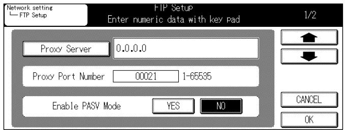 KONICA MINOLTA 7145 NETWORK SCANNER - Access to [FTP Setup] screen (1/2) from [Network setting] screen. - 1