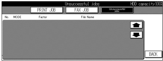 KONICA MINOLTA 7145 NETWORK SCANNER - Unsuccessful Job List - 1