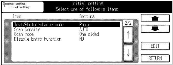KONICA MINOLTA 7145 NETWORK SCANNER - Select [Text/Photo enhance mode] in [Initial setting] screen. - 1