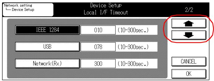KONICA MINOLTA 7145 NETWORK SCANNER - Use [↑] or [↓] to access [Device Setup] screen (2/2) from screen (1/2). - 1